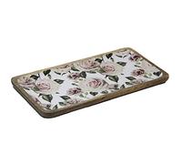 Plateau de service, bol, bol en bois de manguier avec émail Mango Wood Roses Saladier Van Deurs (bol 40 x 23 cm)