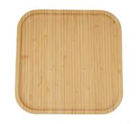Plateau de service carré en bois multi-tailles 20 cm/25 cm/30 cm résistant à l'huile et à la poussière avec bord relevé, idéal pour la cuisine, le thé, les dîners, les mariages, les pique-niques, les