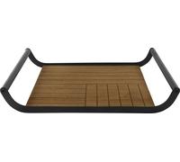 Plateau de service CLASSICO avec poignées - métal / bois - env. 34 x 25 cm