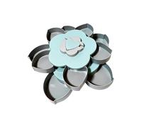 Plateau de service compartimenté avec couvercle,Rotatif à compartiments multiples,Boîte à snacks, contenant, plateau de service | pour Fêtes Réceptions Apéritif Dînatoire Pique-nique Voyage Chips Sauc