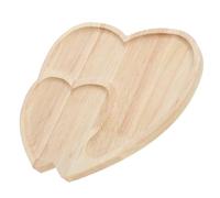 Plateau de Service Cœur, Compartiments Séparés, Style Saint-valentin | Forme Cœur Double, Khaki, pour Fruits et Snacks, Usage Hôtelier, Présentation Simple et Décorative