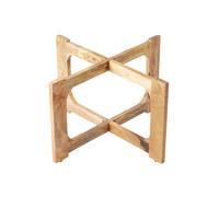 Plateau de Service de Bac Bougie Oriental Marron Nature Bois 80cm Kit Déco