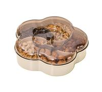 Plateau De Service De Collations Couvercle - Assiette De Rangement De Fruits Secs, Organisateur En Forme De Pétale De Fleur De Fruits Secs | Plateau De Stockage De Collations À 5 Compartiments