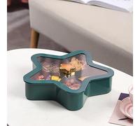 Plateau de service de fruits secs, plateau de service de collation, plateau de service divisé avec couvercle, plateaux de collation à 5 compartiments for fête, plateau d'apéritif multifonctionnel(Gree