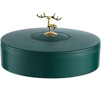 Plateau de service de fruits secs, plateau de service divisé, plateaux de collation rotatifs à 360 ° for fête, plateau de service d'apéritif en plastique(Grün)