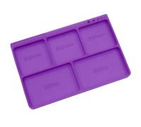 Plateau de service de modèle à cinq compartiments pour petit matériel, guide de règle intégré, organisateur de tri d ' espace de travail de réparation, plateau de pièces de réparation de modèle, de de
