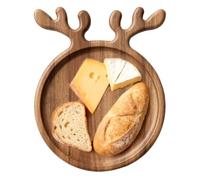 Plateau de service de Noël | Assiette de présentation en bois - Plateau de service de Noël en bois | Pour fromage, collation, nourriture, buffet, dîner, maison, cuisine, décoration de table de ferme