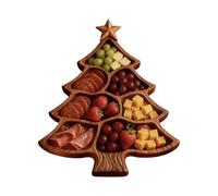 Plateau de service de Noël | Vaisselle de service rustique décoration d'intérieur - Plateau en forme de sapin de Noël pour aliments, pour fêtes, collations, desserts, cuisine, salon, chambre, bureau