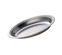 Plateau de service de restaurant en acier inoxydable - Accessoires de cuisine - Grand ovale - Pour la cuisson à la vapeur du poisson et des apéritifs