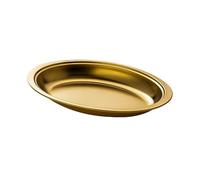 Plateau de service de restaurant en acier inoxydable - Accessoires de cuisine - Grand ovale pour la cuisson à la vapeur du poisson et des apéritifs - Plateau de service ovale