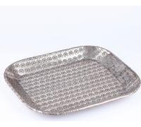 Plateau de service Décoratif Oriental Jamira Argent 29cm