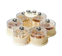 Plateau de service divisé 13 * 5.7 pouces, plat de cuisine rotatif en ABS