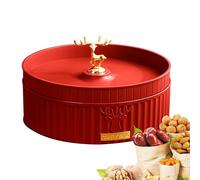Plateau de service divisé avec couvercle - Boîte de rangement rotative | Plateau de service rotatif moderne, boîte de rangement divisée pour bonbons, fruits secs de mariage pour fruits secs