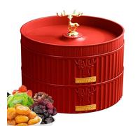 Plateau de service divisé avec couvercle, plateau à fruits rotatif pour les collations pour fête de mariage, rangement de bonbons, organisateur de stockage de fruits