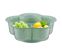 Plateau de service divisé - Plateau de service avec fonction égouttoir - Panier d'égouttement rotatif pour aliments - Pour plateau de fruits, hot pot, collation, dessert, fête, repas, restauration