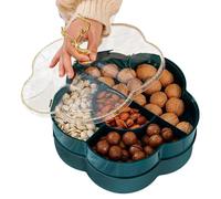 Plateau de service divisé,Plateaux de fruits pour servir pour la fête | Plat de service de noix et de bonbons, récipient de plateau de à double couche, forme de classique