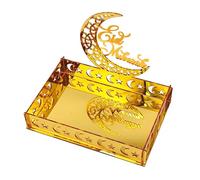 Plateau de Service du Ramadan,Boîte a Collations en Forme D'étoile de Lune,Organisateur pour Le Lieu du Ramadan,Collations,Bonbons,Biscuits,Fruits