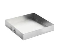 Plateau de service en acier inoxydable avec poignée - Bac à plantes polyvalent pour lave-linge, bac à huile pour voitures, sans trou, pour sèche-linge, lave-vaisselle, réfrigérateur (80 x 70 x 5 cm)