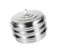 Plateau de service en acier inoxydable de grande capacité pour communion, 39 tasses, design empilable avec couvercle pour culte de groupe, plateau de cérémonie religieuse empilable