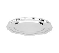 Plateau de Service en Acier Inoxydable, Plateau d'apéritif décoratif Ovale, Assiette à Dessert Robuste, Grand Plateau à Fruits pour recevoir Une Cuisine, Une fête, Un Mariage
