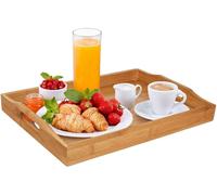 Plateau de service en bambou avec poignées 45x33 cm Vendos85