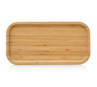 Plateau de service en bambou - ORION - Rectangulaire - 25x13 cm - Résistant à l'humidité - Beige - Facile à nettoyer