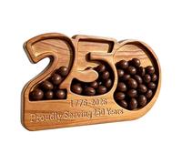 Plateau de Service en Bois,3 Compartiments 250e Patriotique 4 Juillet | Plateaux de Service Alimentaire,pour Soirées, Dîners en Famille, Apéritifs,