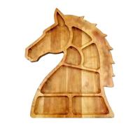 Plateau de service en bois - 35 x 25 cm | Plateau à charcuterie, plat à goûter, plat à goûter avec compartiments pour aliments, bonbons, charcuterie, biscuits, cupcakes, fruits, bar, buffet