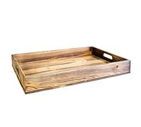 Plateau de Service en Bois - 60 x 40 x 8 cm - Décoratif, de Transport et de Lit