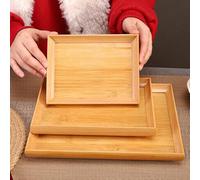 Plateau de service en bois avec attrait intemporel pour servir des aliments, exposer des articles ou soutenir les routines quotidiennes (taille L)