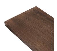 Plateau de service en bois avec poignées creuses et supports d'angle en fer offrant stabilité et fonctionnalité pratique (L 40 x 28 x 4 cm)