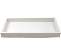 Plateau de Service en Bois Blanc - 30 x 15 cm - Décoratif Rectangulaire pour Table de Noël - Petit Plateau comme Couronne de l'Avent Moderne - Bougeoir Vierge