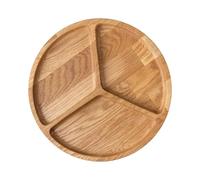 Plateau de service en bois divisé pour biscuits, fête, plateau de service rond pour gâteau et fromage