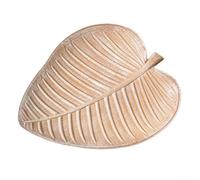 Plateau de service en bois en forme de feuille d'or pour organiser des bijoux, des collations, des fruits et des petits articles, palette polyvalente pour un usage domestique (4#)