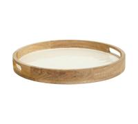 Plateau de Service en Bois "Inaya" 38cm Blanc