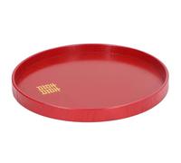 Plateau de Service en Bois Massif, Plateau Rouge Artisanal à Main pour Table Basse, Collations et Boissons (Les Manches)