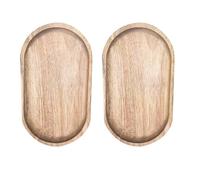 Plateau de Service en Bois Naturel - Ovale Multifonction Vendos85
