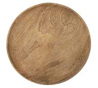 Plateau de service en bois - ORION - 30 cm - Bois de manguier - Rond - Marron - Résistant à l'humidité