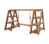 Plateau de service en bois - Présentoir à dessert en bois à 3 étages - Échelle de service rustique graduée - Support à dessert de ferme - Pour gâteaux, collations, fruits, chips