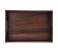 Plateau de Service en Bois Rectangulaire de Style Japonais Simple pour le Restaurant de Bureau, Plateau de Boissons et de Casse-croûte