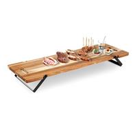 Plateau de service en bois sur pieds 67,5x19,5x7,5 cm