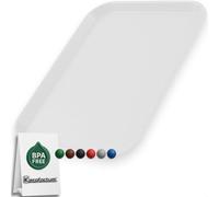 Plateau de service en plastique blanc - 53 × 32,5 cm GN 1/1 - Plateau robuste pour cantine, restauration et restauration rapide - Empilable, antidérapant, sans BPA, passe au lave-vaisselle