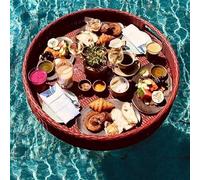 Plateau de service flottant rond pour buffet et bar - Idéal pour les fêtes, événements et réunions en plein air - Design élégant et fonctionnel