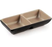 Plateau de service for fruits secs, bols à trempette, assiettes à apéritif en plastique, plateau à condiments divisé, rangement for épices, vinaigre, noix, vinaigre for sushi(B)