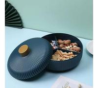 Plateau de service for fruits secs, plateau de service for collations, plateau de service divisé avec couvercle, plateaux de collation for fête, for bonbons, apéritifs, collations, fruits secs, noix,