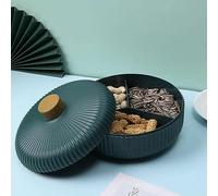 Plateau de service for fruits secs, plateau de service for collations, plateau de service divisé avec couvercle, plateaux de collation for fête, for bonbons, apéritifs, collations, fruits secs, noix,