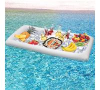 Plateau de service gonflable, bac à glaçons gonflables pour fêtes, bars, buffets, salades, boissons, barbecue, pique-nique, piscine, utilisation en intérieur et en extérieur