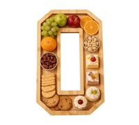 Plateau de service | Grand Plat de Service en Bois avec Chiffre,Planche à Charcuterie et Plateau de Service - pour Apéro, Chocolat, Gâteau, Bar Maison, Anniversaire, Mariage,
