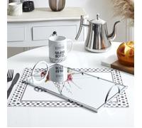 Generique – Plateau de service Miroir 35 cm Argenté