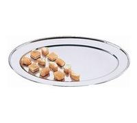 Plateau de Service Inox Ovale 407 mm Olympia Gris G